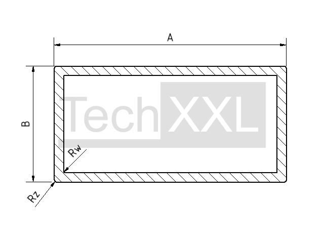 Rechteckrohr 30x20x1 Rw/Rz0,5 wie HH300RER7