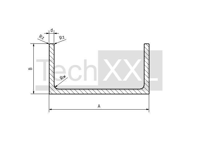 CAluprofil 20x20x2 Rw/Rz0,5 wie HH300CP7