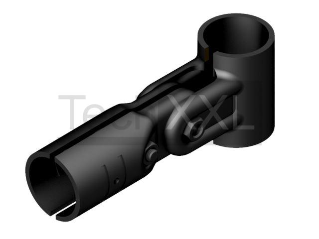 Diagonalverbinder D28, schwarz, schwenkbar 180°, schwer kompatibel zu Bosch DF-7B-V2